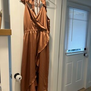 Elegant Showmeyourmumu Satin Copper Dress